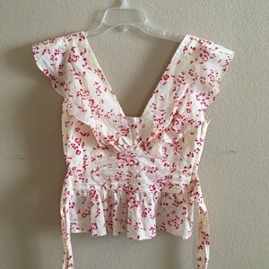 H&M Butterfly Sleeve Blouse